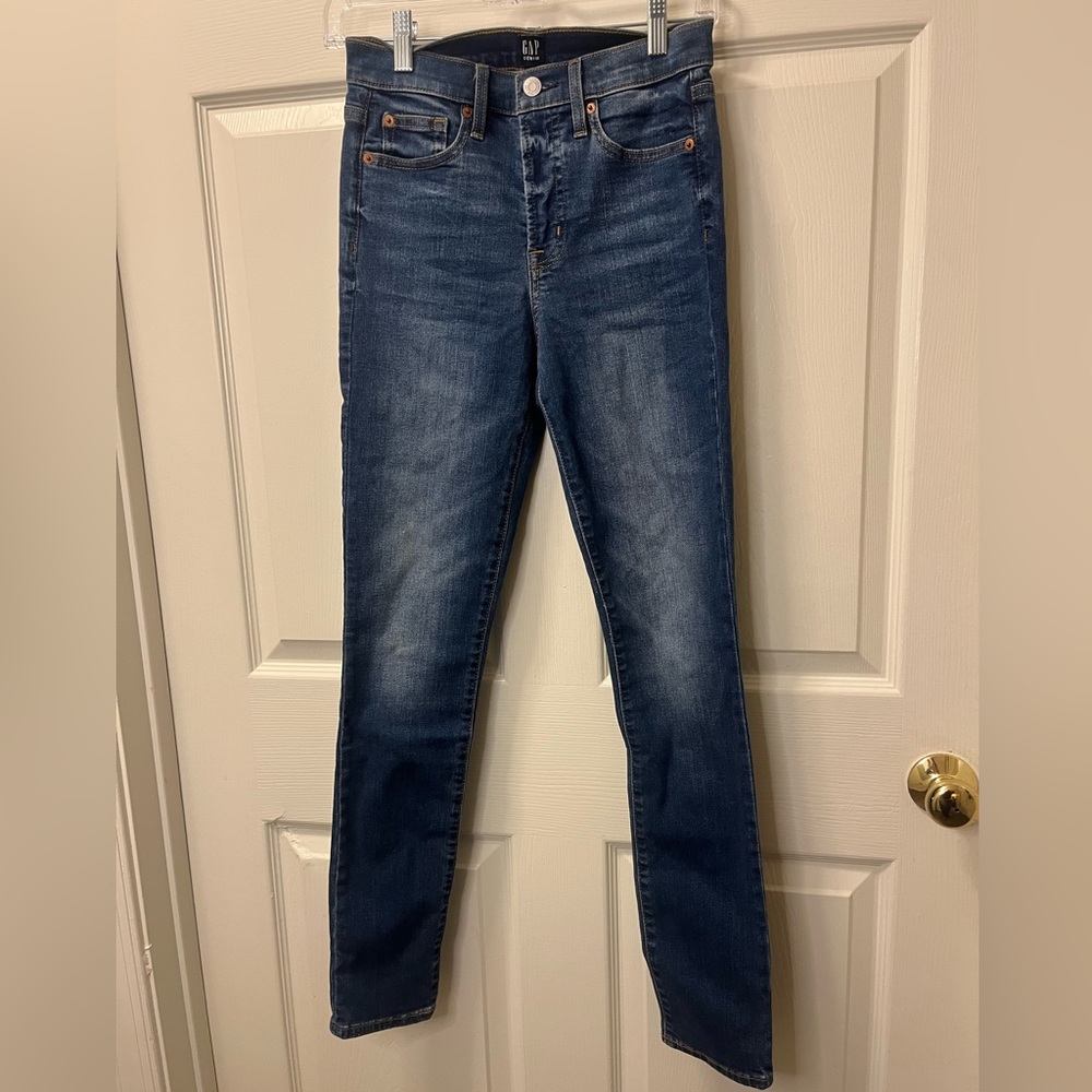 GAP Women's True Skinny Dark Blue Skinny Jeans Sz 25. 29 in inseam